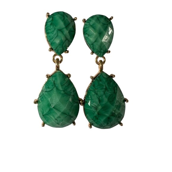 Amrita Singh Santa Ana Drop Earrings in Evergreen - Picture 1 of 8